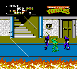 Teenage Mutant Ninja Turtles (Japan) In game screenshot
